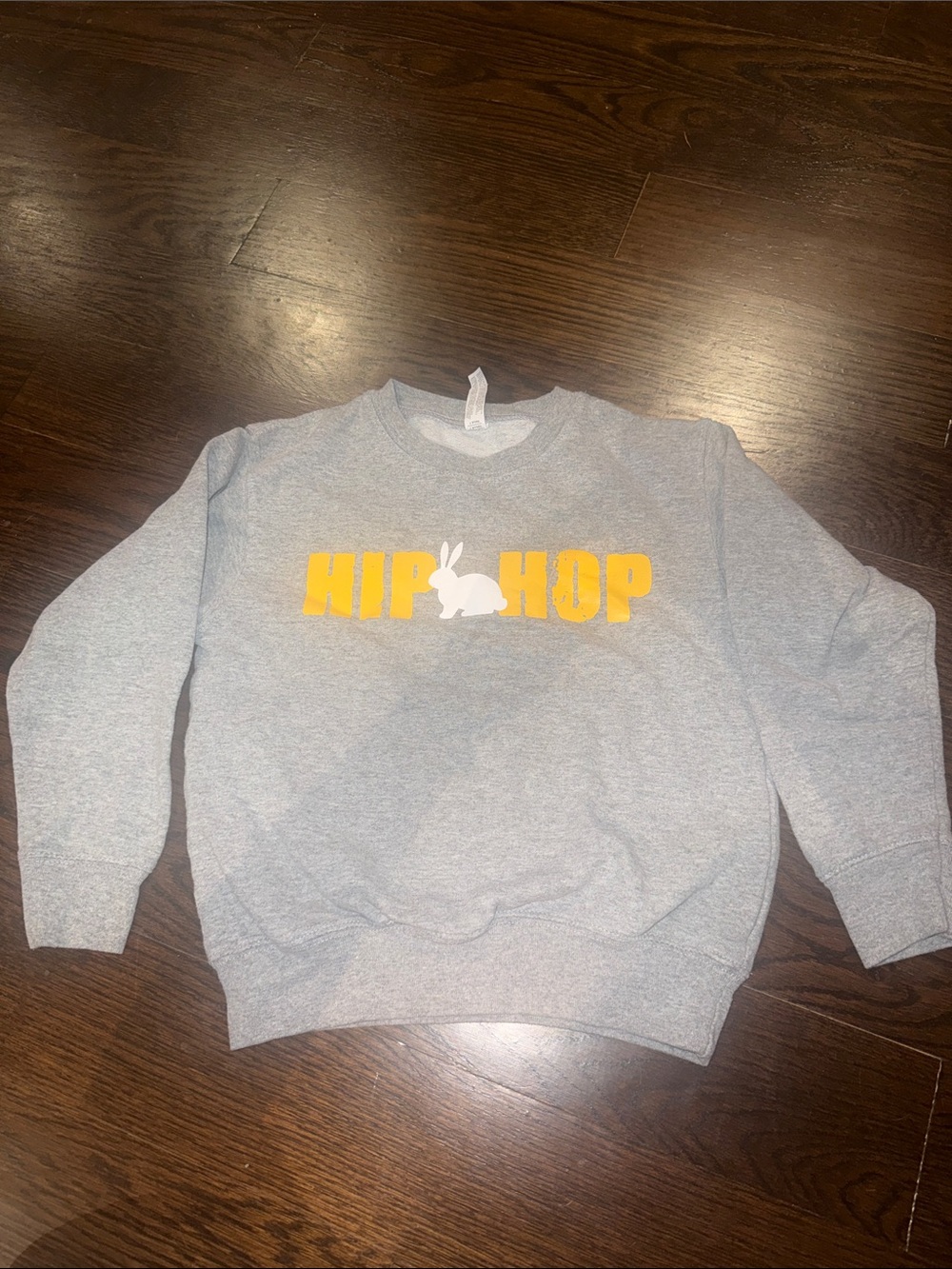 RABBIT SKINS “hip hop” grey crewneck sweatshirt size 7